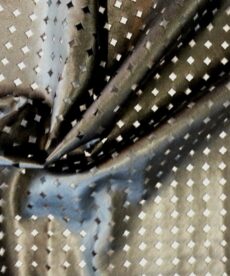 Dressmaking Fabric | Black Punched Leather Look PU | More Sewing