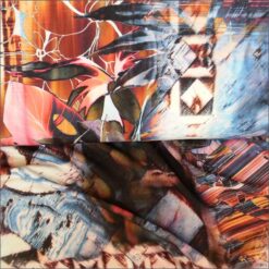 Palm digital print jersey fabric, great for dressmaking and available from More Sewing