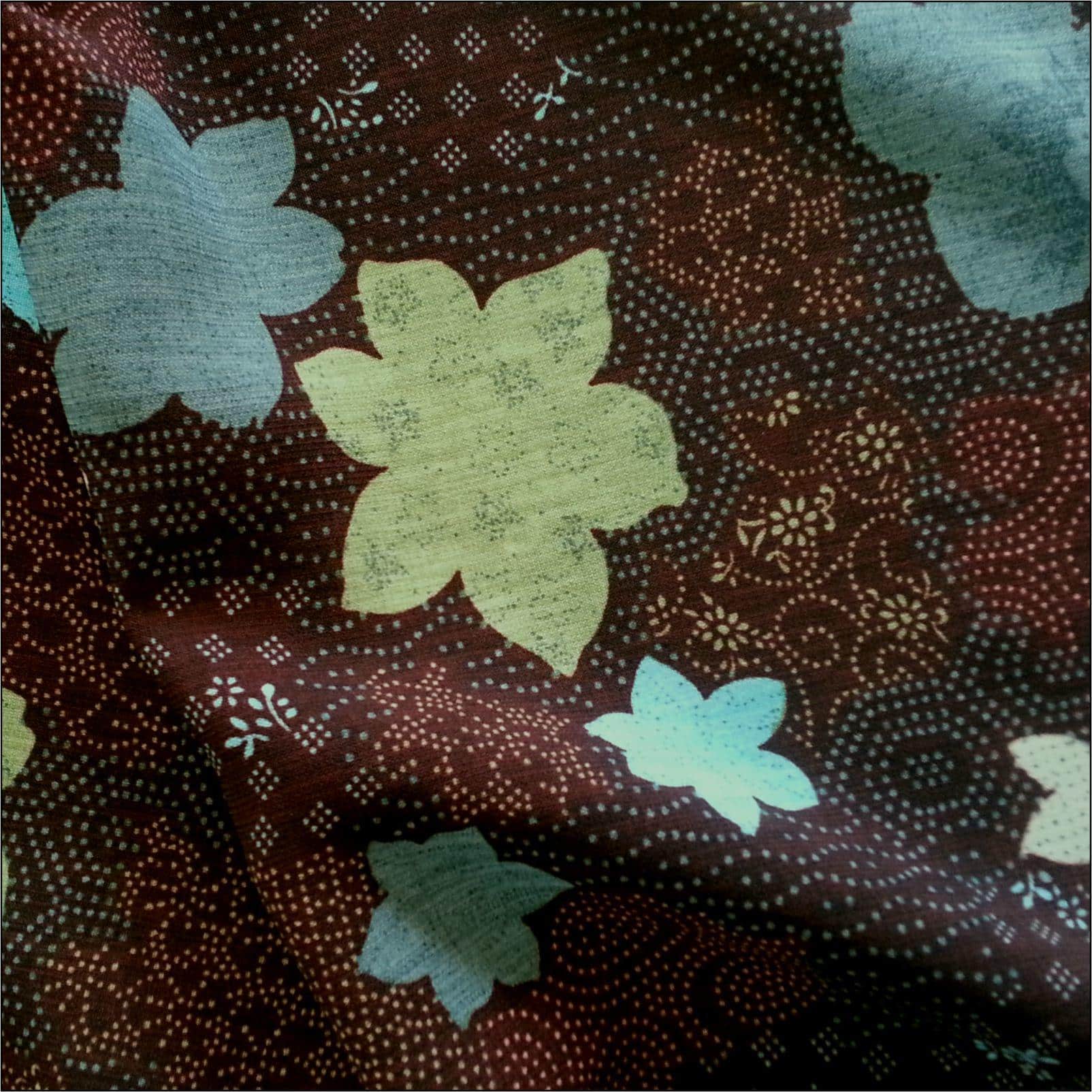 Leaf Pattern | Polyester Fabric High Twist | More Sewing