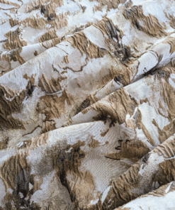 Buy Deadstock Polyester Brocade Fabric Glitch Stretch Metal