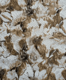 Deadstock Polyester Brocade Fabric Glitch Stretch Metal