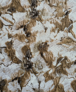 Deadstock Polyester Brocade Fabric Glitch Stretch Metal