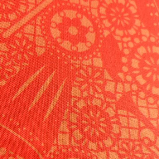 Cotton Fabric - Orange Mariachi Flags - 110cm Wide 1