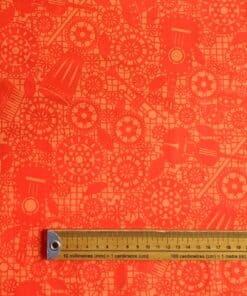 Cotton Fabric - Orange Mariachi Flags - 110cm Wide 6