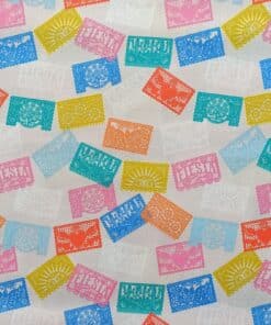 Cotton Fabric - Fiesta Flags on Grey - 110cm Wide 6