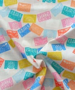 Cotton Fabric - Fiesta Flags on Grey - 110cm Wide 4