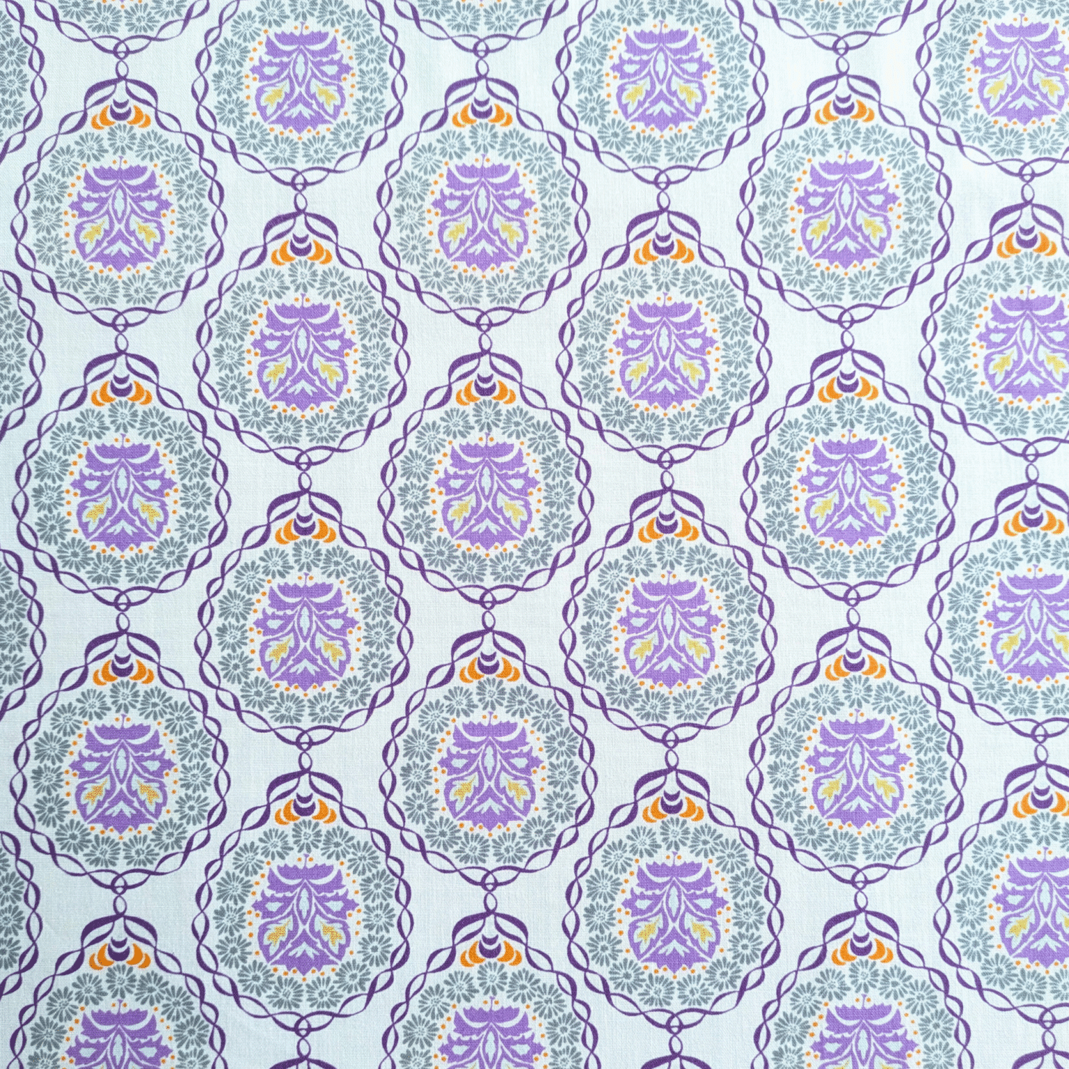 Cotton Fabric Floral Medallions 110cm Wide
