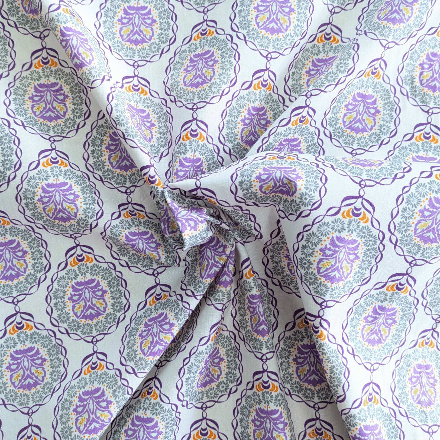 Cotton Fabric Floral Medallions 110cm Wide at More Sewing
