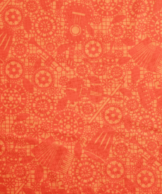 Mariachi Orange Cotton Fabric.