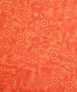Mariachi Orange Cotton Fabric.
