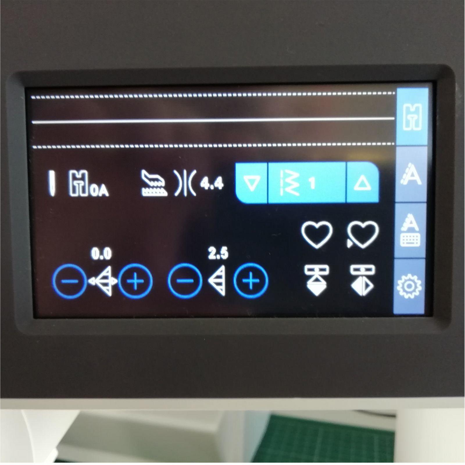 The Pfaff Quilt Ambition 630 has a colour touch screen