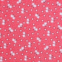 Cotton Fabric, Old Time Floral on Red