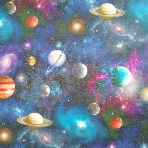 Cotton Fabric | Planets Digital Print | More Sewing