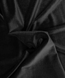 Velvet Velour Fabric Black Deadstock Polyester Blend Spandex Plush 150cm Wide