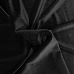 Velvet Velour Fabric Black Deadstock Polyester Blend Spandex Plush 150cm Wide