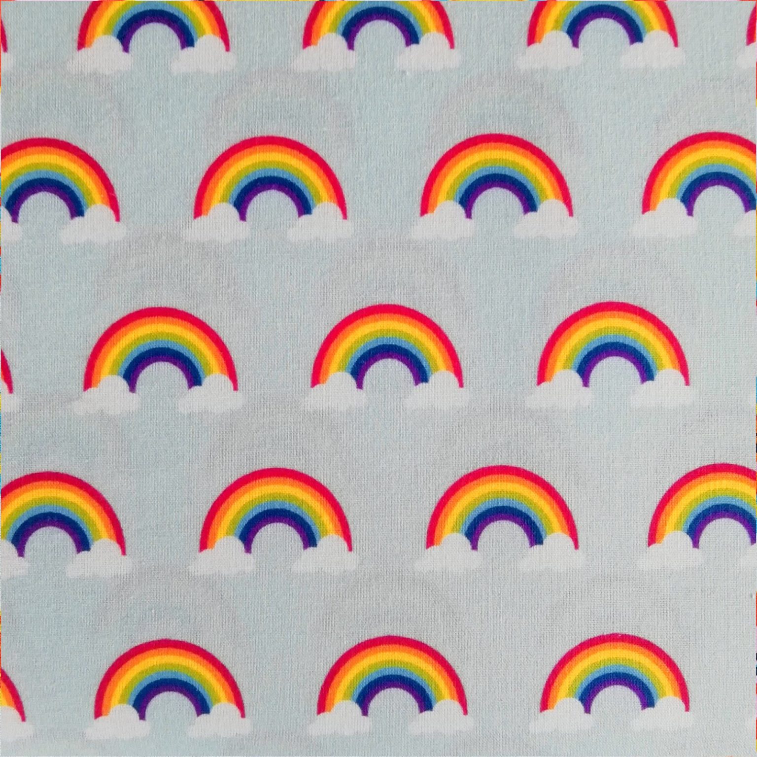 Cotton Fabric | Rainbow Clouds | More Sewing
