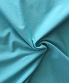 Cotton Jersey Fabric - Plain Aqua - Four Way Stretch - Oeko Tex - 150cm Wide