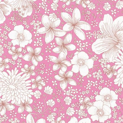 Cotton Fabric | Pink Floral Pima Cotton Lawn | More Sewing