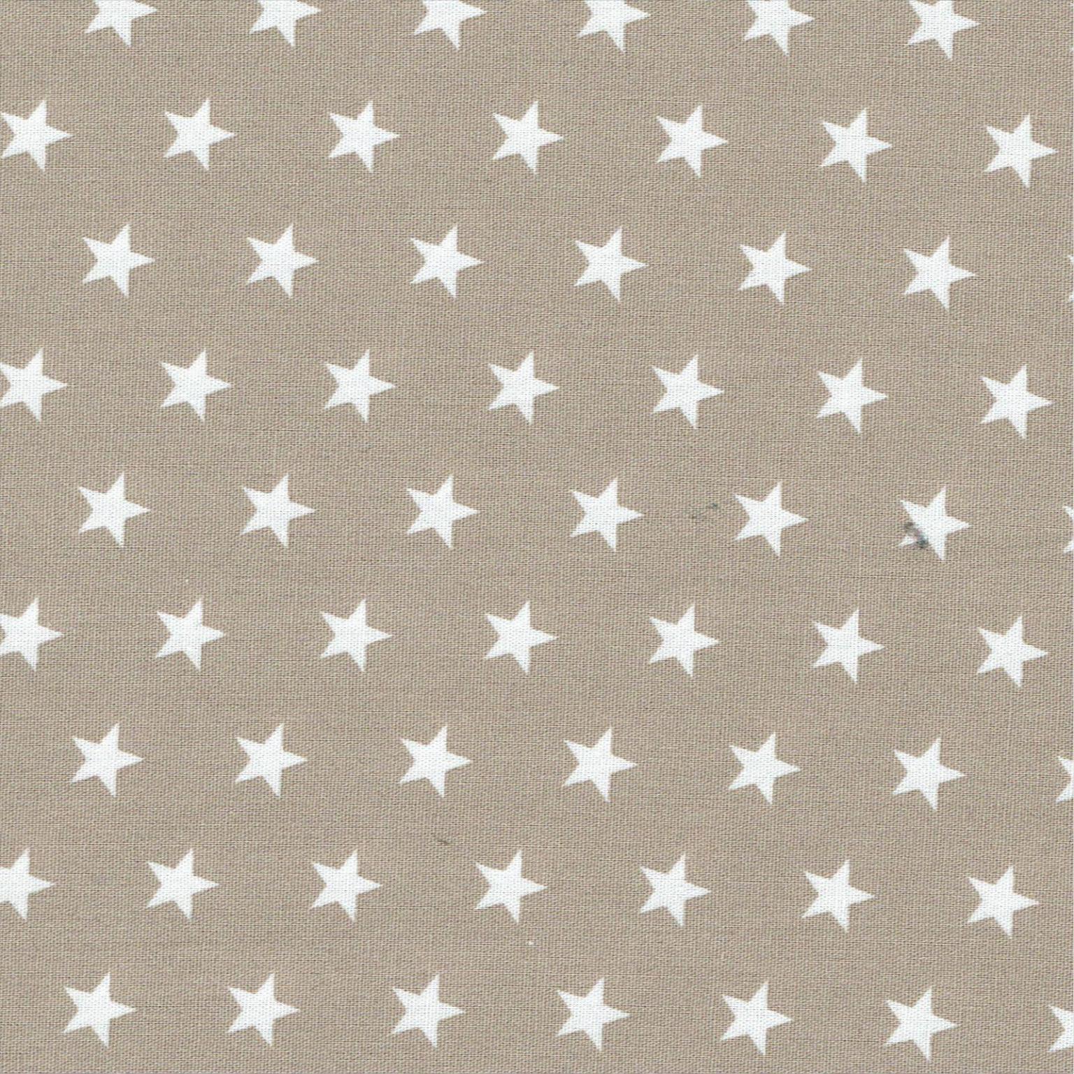 Cotton Fabric | Stars on Beige Cotton | More Sewing