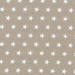Cotton Fabric | Stars on Beige Cotton | More Sewing