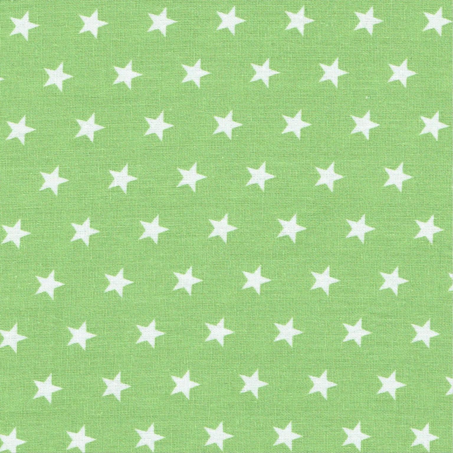 Cotton Fabric | Stars on Green Cotton | More Sewing