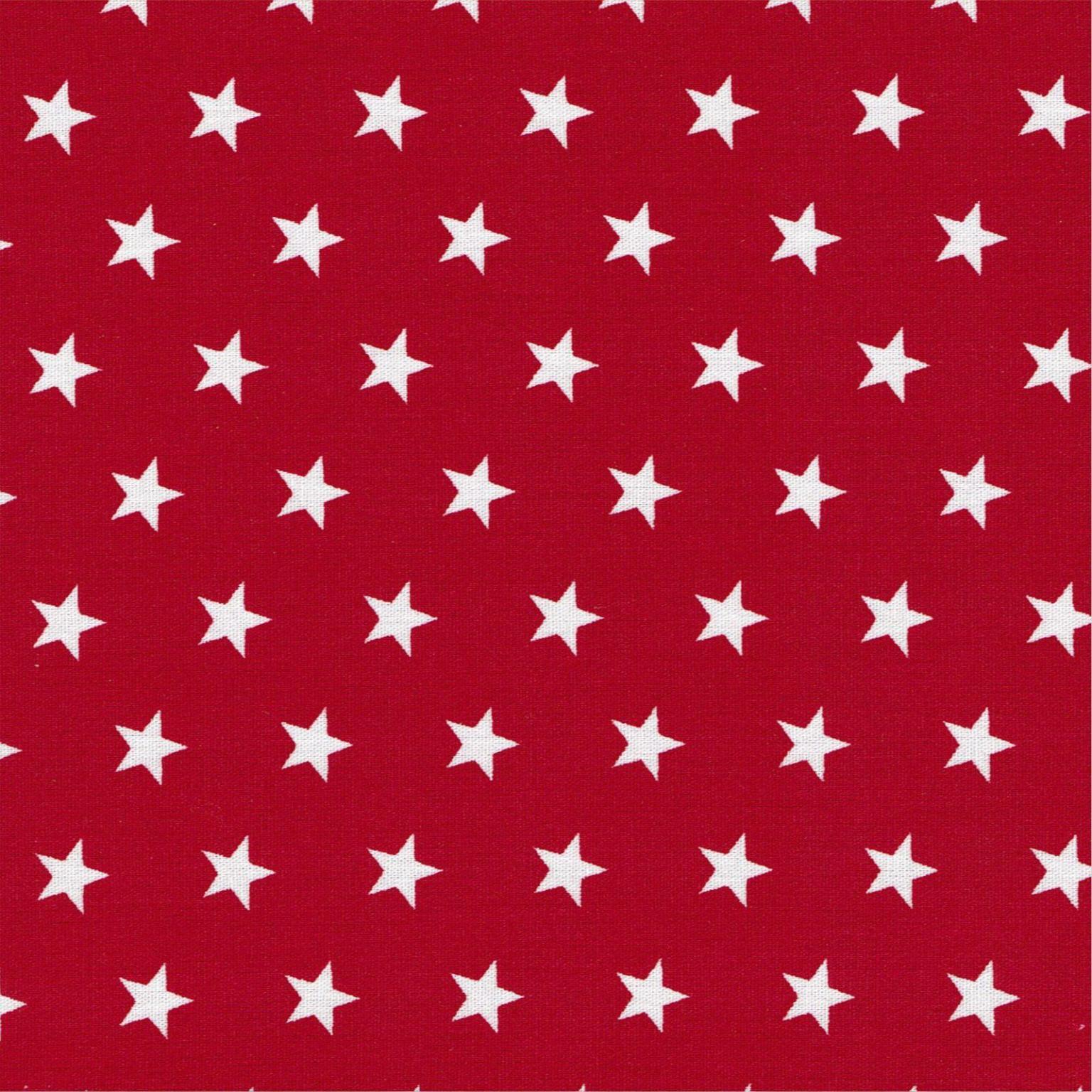 Cotton Fabric | Stars on Cherry Red Cotton | More Sewing