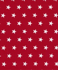 Cotton Fabric | Stars on Cherry Red Cotton | More Sewing