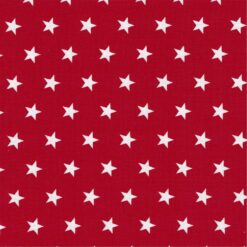 Cotton Fabric | Stars on Cherry Red Cotton | More Sewing