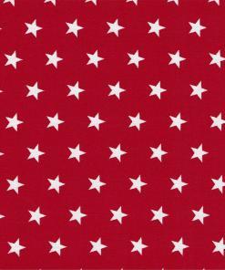 Cotton Fabric | Stars on Cherry Red Cotton | More Sewing