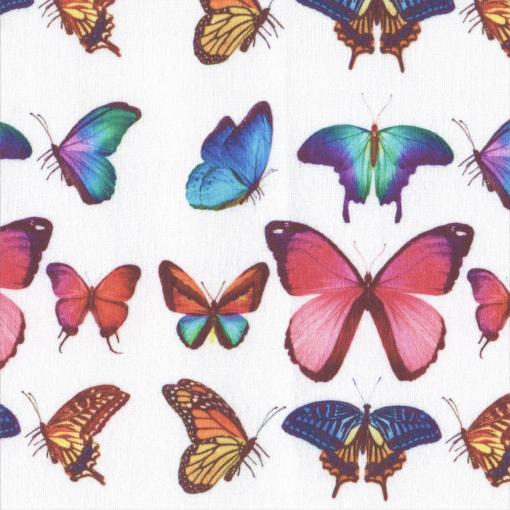 Cotton Fabric | Bright Butterflies Digital Print Cotton | More Sewing
