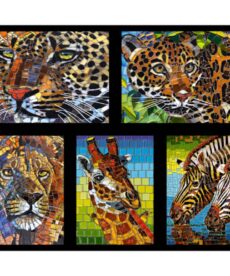 Fabric Panel | Glass Menagerie Safari Animals Panel | More Sewing