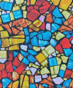 Cotton Fabric | Glass Mosaic PatternGlass Menagerie Mosaic | More Sewing