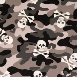 Cotton Poplin Fabric | Skull Camo Poplin | More Sewing
