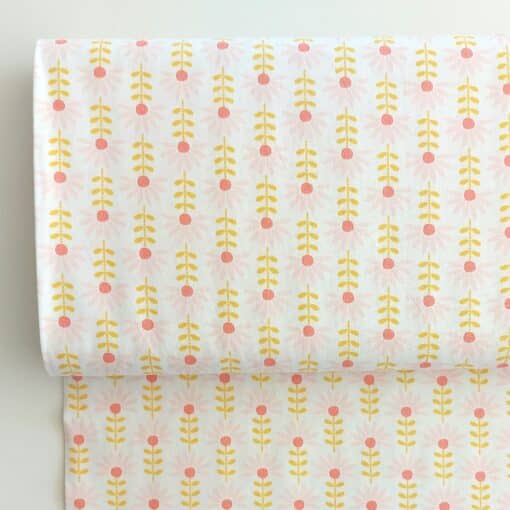 daisy stem cotton poplin fabric | More Sewing