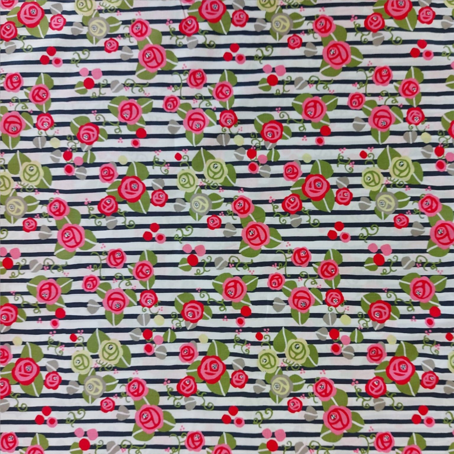 Dressmaking Fabric | Barge Roses Pima Cotton Lawn | More Sewing
