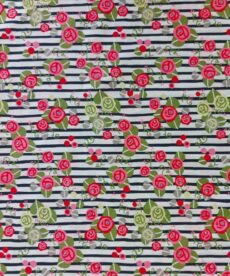 Dressmaking Fabric | Barge Roses Pima Cotton Lawn | More Sewing