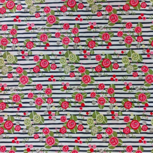 Dressmaking Fabric | Barge Roses Pima Cotton Lawn | More Sewing