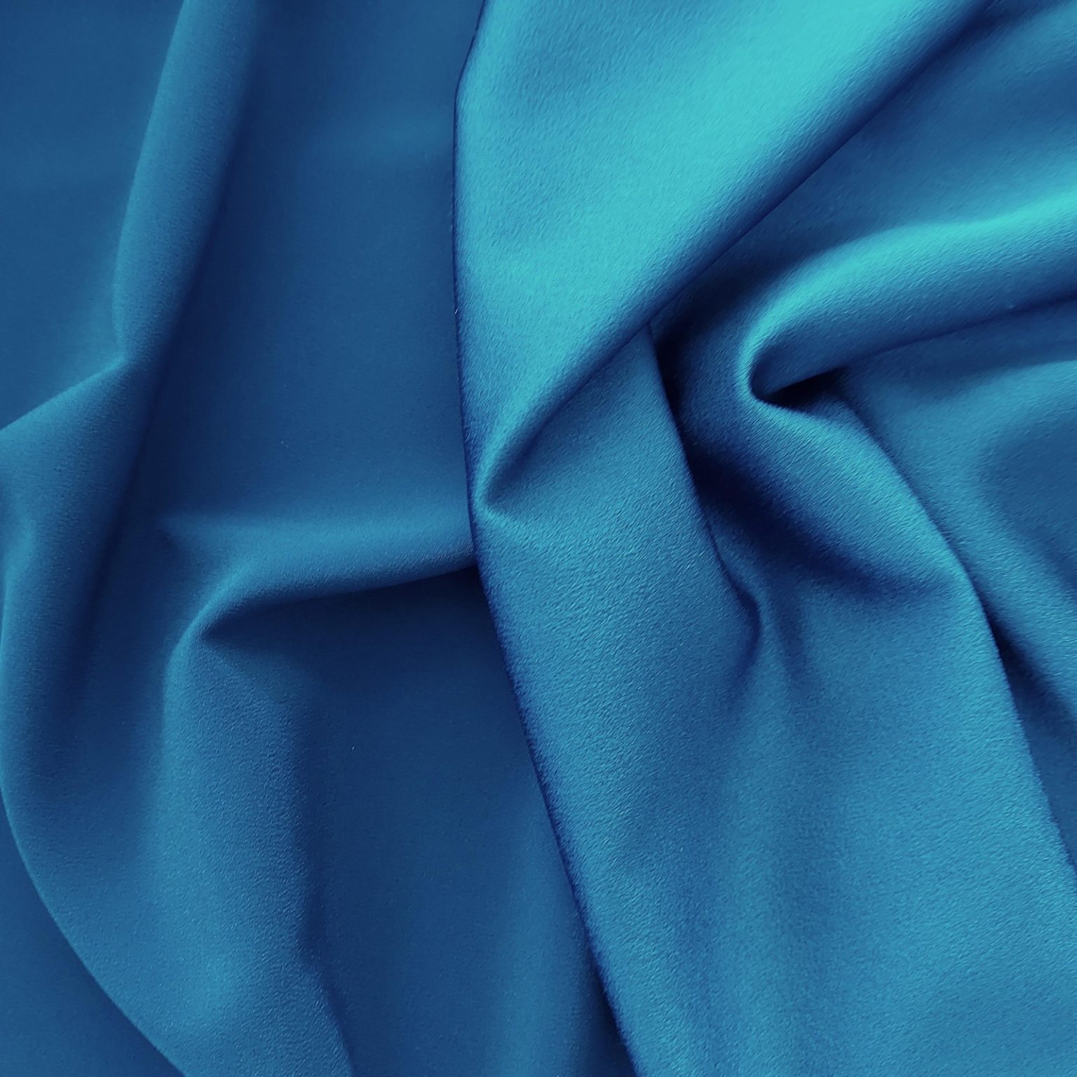 Dress Fabric | Teal Satin Back Crepe Polyester | More Sewing