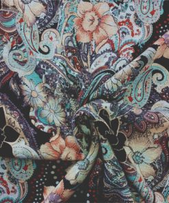 Viscose Dressmaking Fabric | Ornate Floral Polyester Viscose | More Sewing