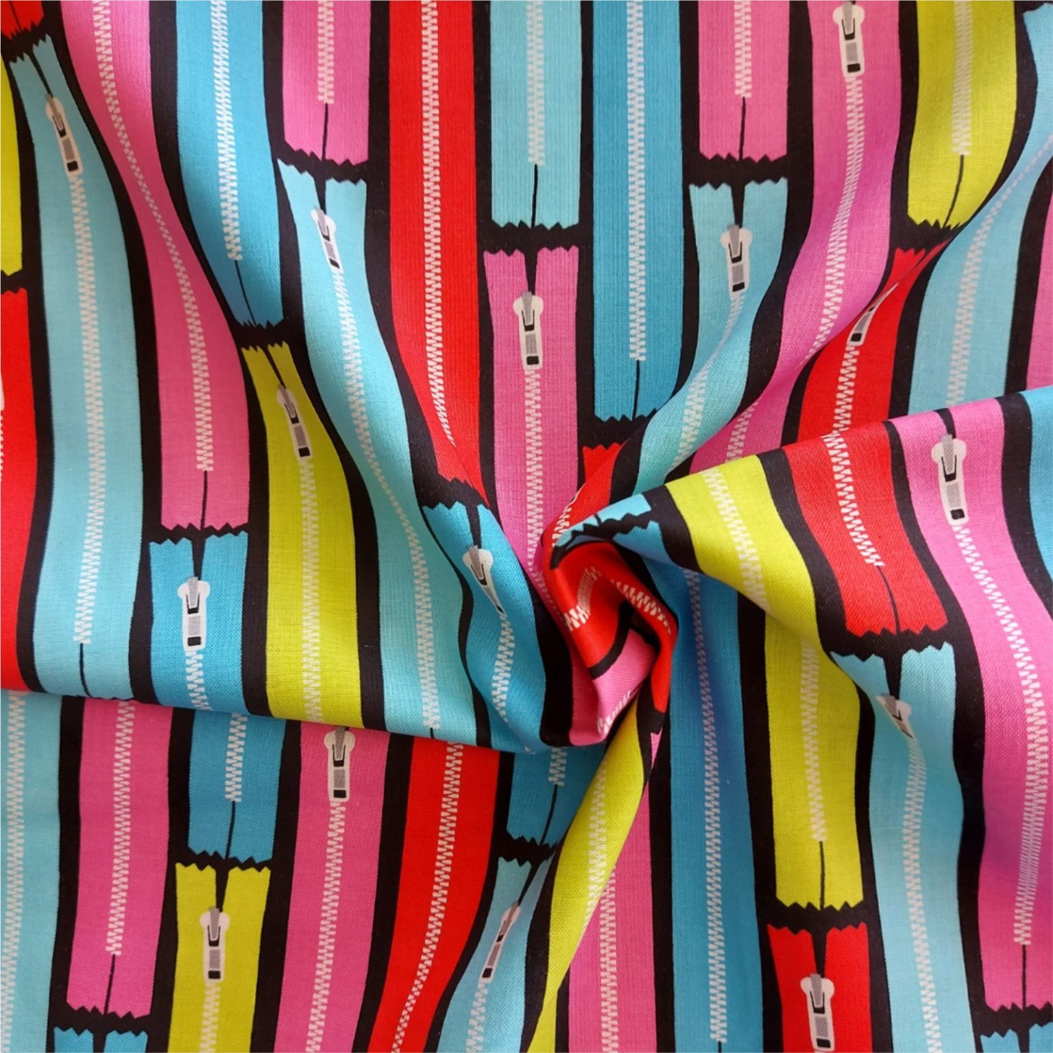 Zips Pattern Cotton | Cotton Fabric | More Sewing