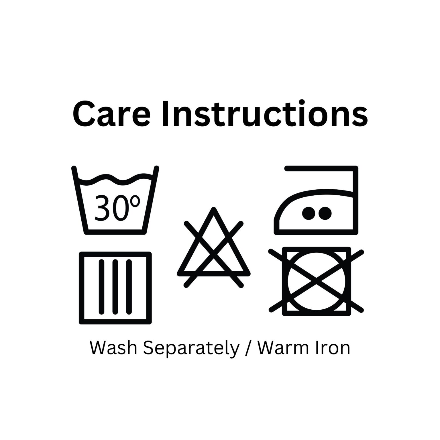 Denim fabric care instructions