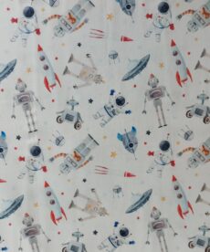 Space Robots Cotton | Cotton Dressmaking Fabric | More Sewng
