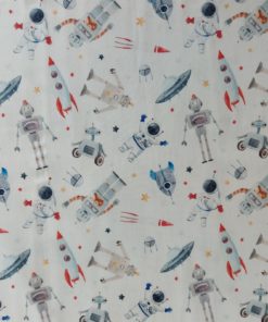 Space Robots Cotton | Cotton Dressmaking Fabric | More Sewng