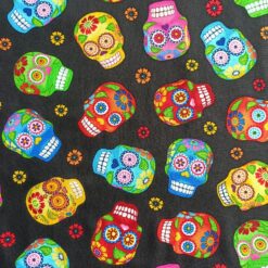 sugar skull cotton dressmaking fabric