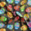 sugar skull cotton dress fabric