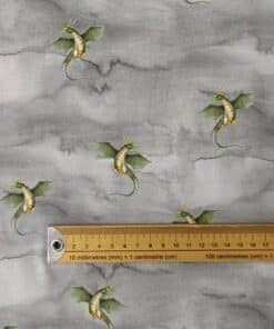 Cotton Jersey Fabric - Dragons Digital Print - 140cm Wide 4