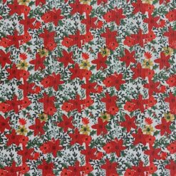 christmas poinsettias white | more sewing