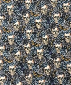 Skulls and Friends Cotton Jersey Fabric | More Sewing