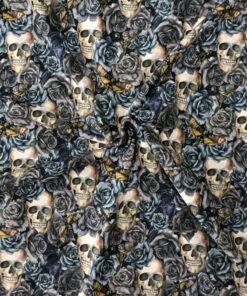 Cotton Jersey Fabric - Skulls And Friends - 140cm Wide 3