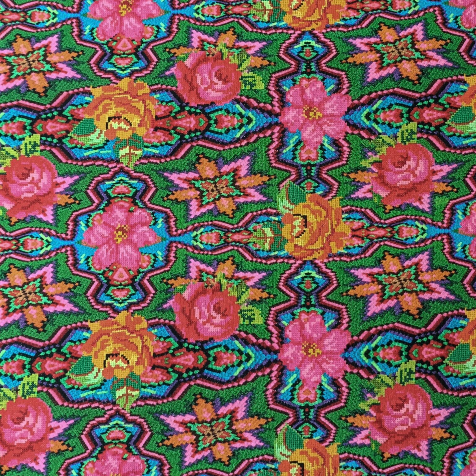 Super bright floral jersey | More Sewing